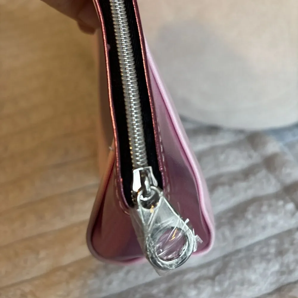 MARY KAY Soft Pink and Metallic Pink Mary Kay makeup bag. 9in.